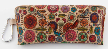 Cork Printed Sunglass Case-Boho Blossom