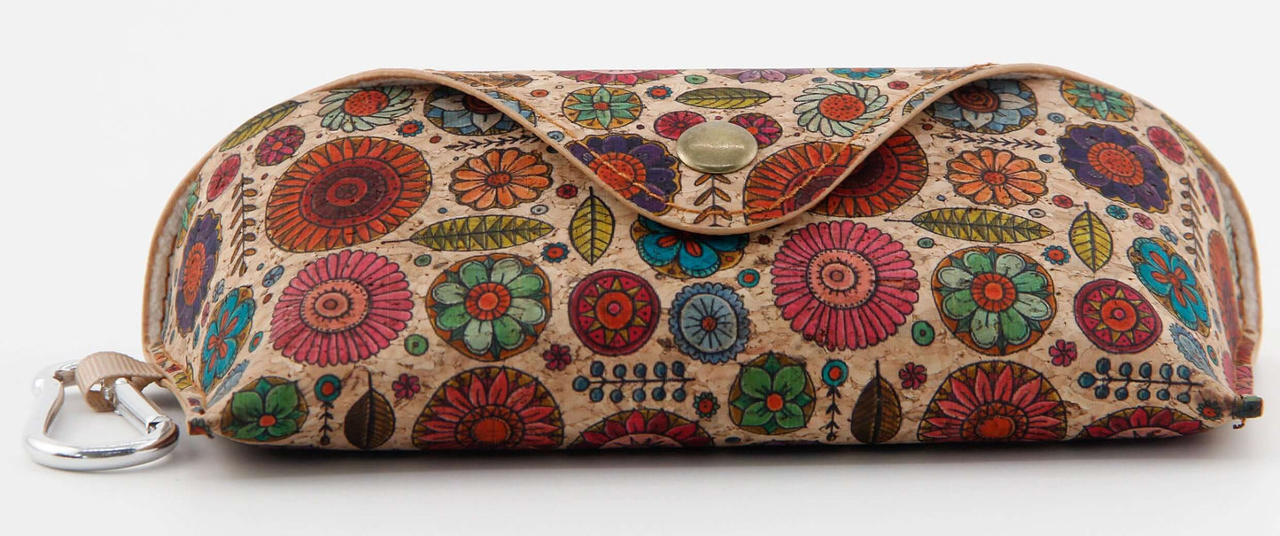 Cork Printed Sunglass Case-Boho Blossom