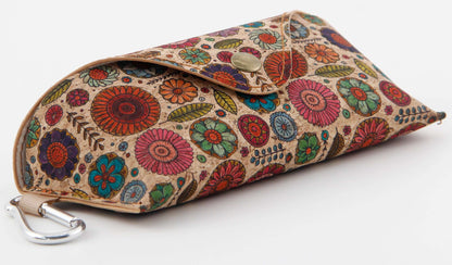 Cork Printed Sunglass Case-Boho Blossom