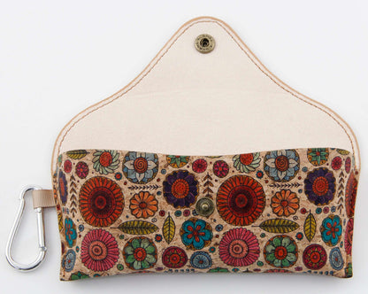 Cork Printed Sunglass Case-Boho Blossom