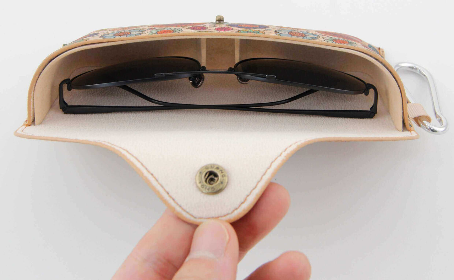 Cork Printed Sunglass Case-Amber Garden