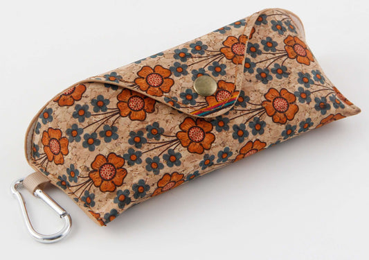 Cork Printed Sunglass Case-Amber Garden