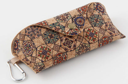 Cork Printed Sunglass Case-Moroccan Tiles