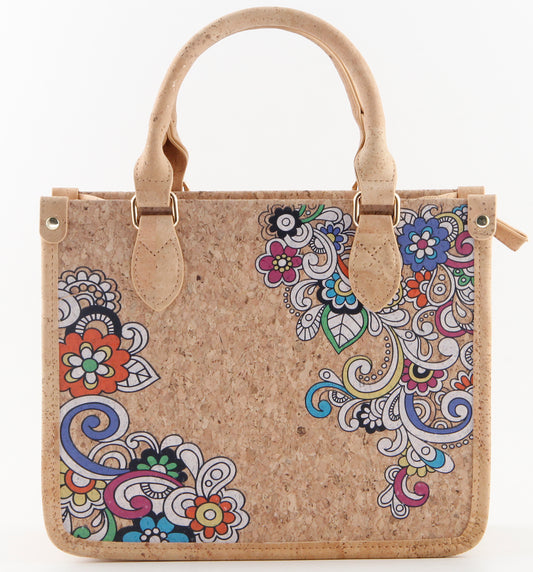 Mosaic Charm Tote Bag-Blooming Corners