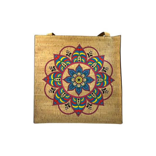 Grande Tote Bag-Sunburst Mandala Blossom