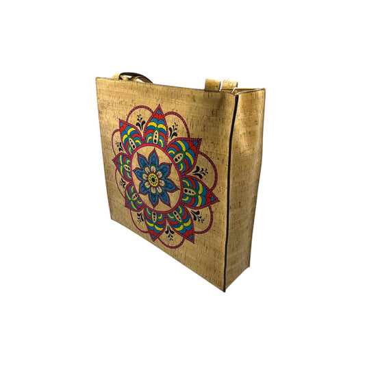 Grande Tote Bag-Sunburst Mandala Blossom